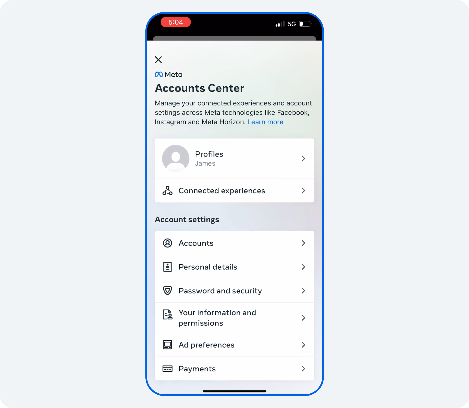 Product mock of Ads Topics Controls